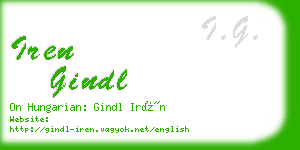 iren gindl business card